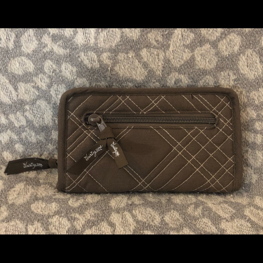 Brand New! Thirty-One brand brown quilted wallet!